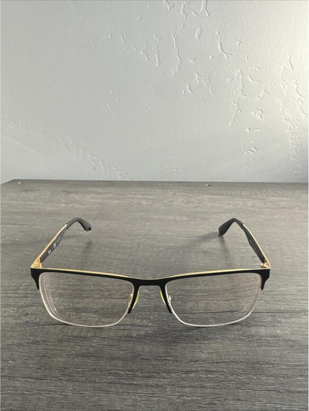 RAY BAN Eyeglasses RB6335 2890 Black Gold Half Rim FRAMES ONLY 56-17-145